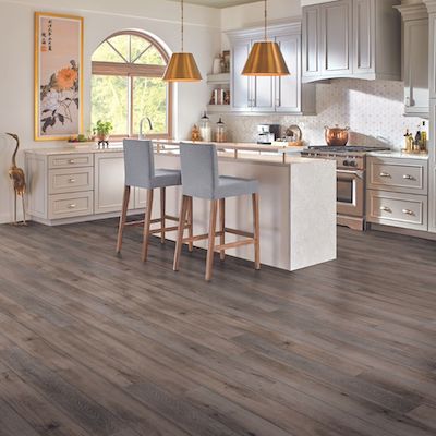 luxury vinyl plank floors in a Kalamazoo kitchen
