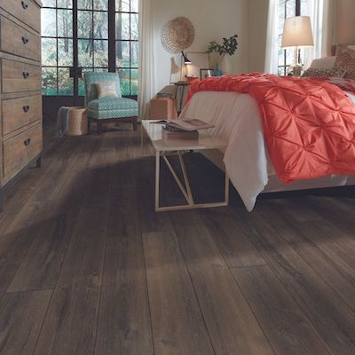 luxury vinyl plank floors in a bedroom